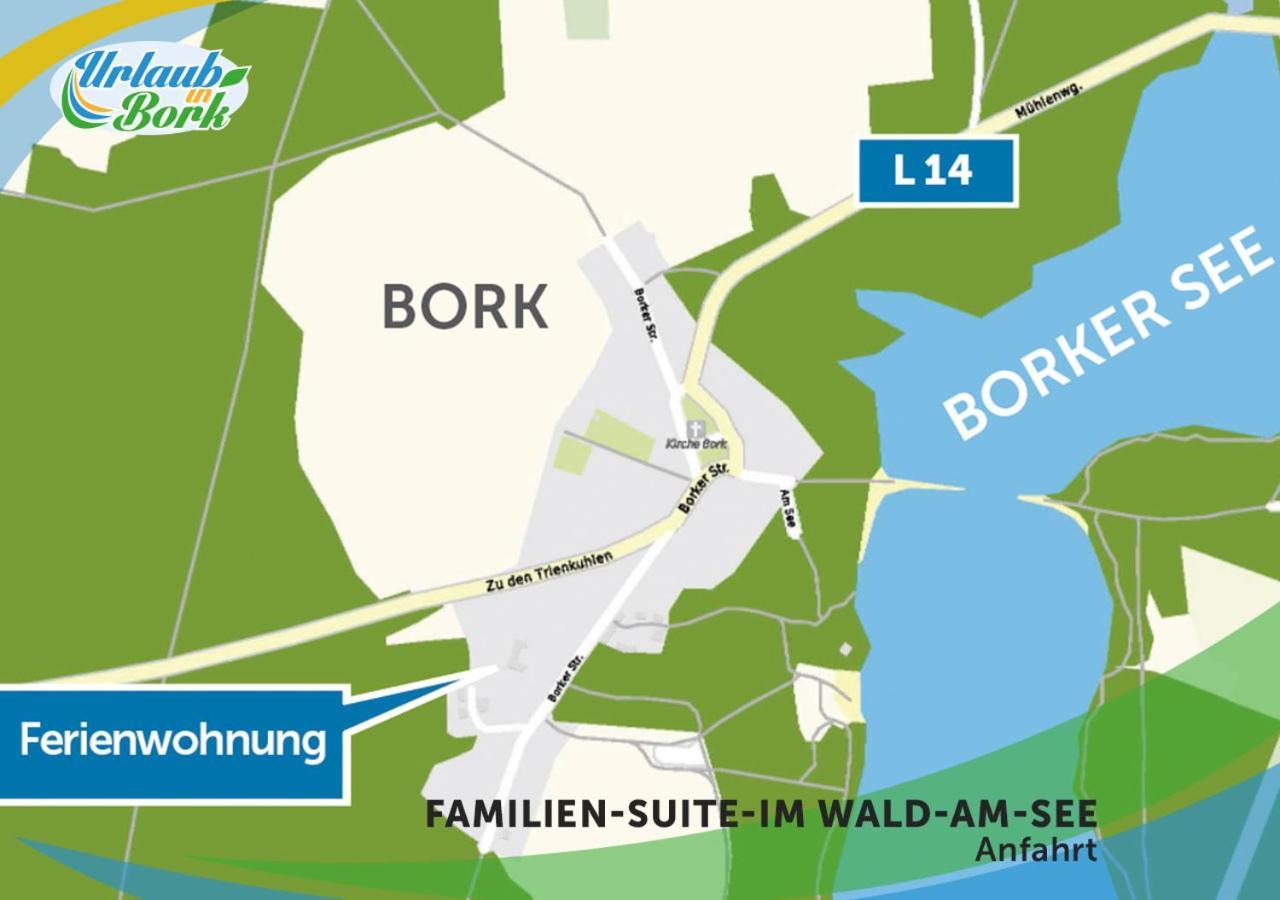 Familien-Suite-im-Wald-am-See Bork Exterior foto