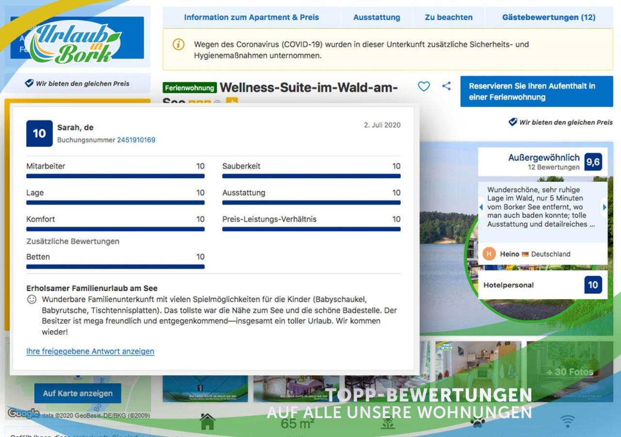 Familien-Suite-im-Wald-am-See Bork Exterior foto